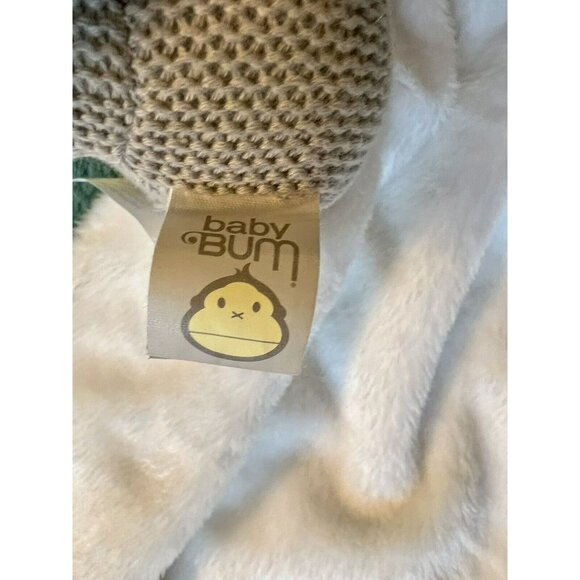 Baby Bum Monkey Duke Lovey Yellow Gray Plush Knitted Security Blanket Toy - Picture 7 of 7